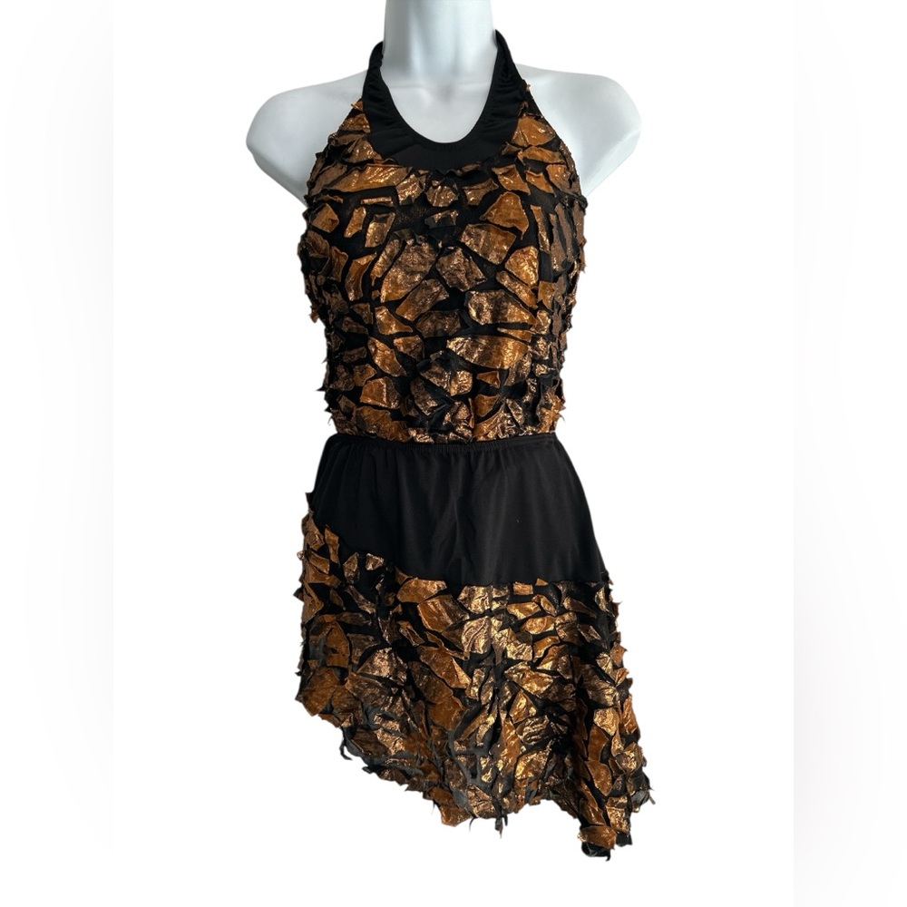 Cici Elegant Black and Gold Costume Dress